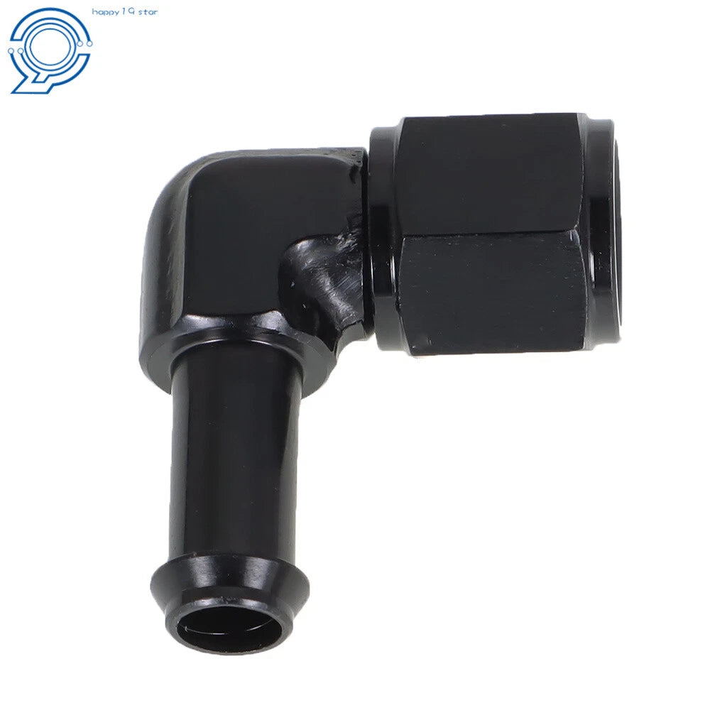 90 Degree AN6 Female to 3/8" Barb Hose Adapter for Universal Applications