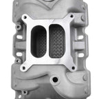 Satin Aluminum Intake Manifold for Small Block Chevy SBC 305 327 350 400 (1957–1986)