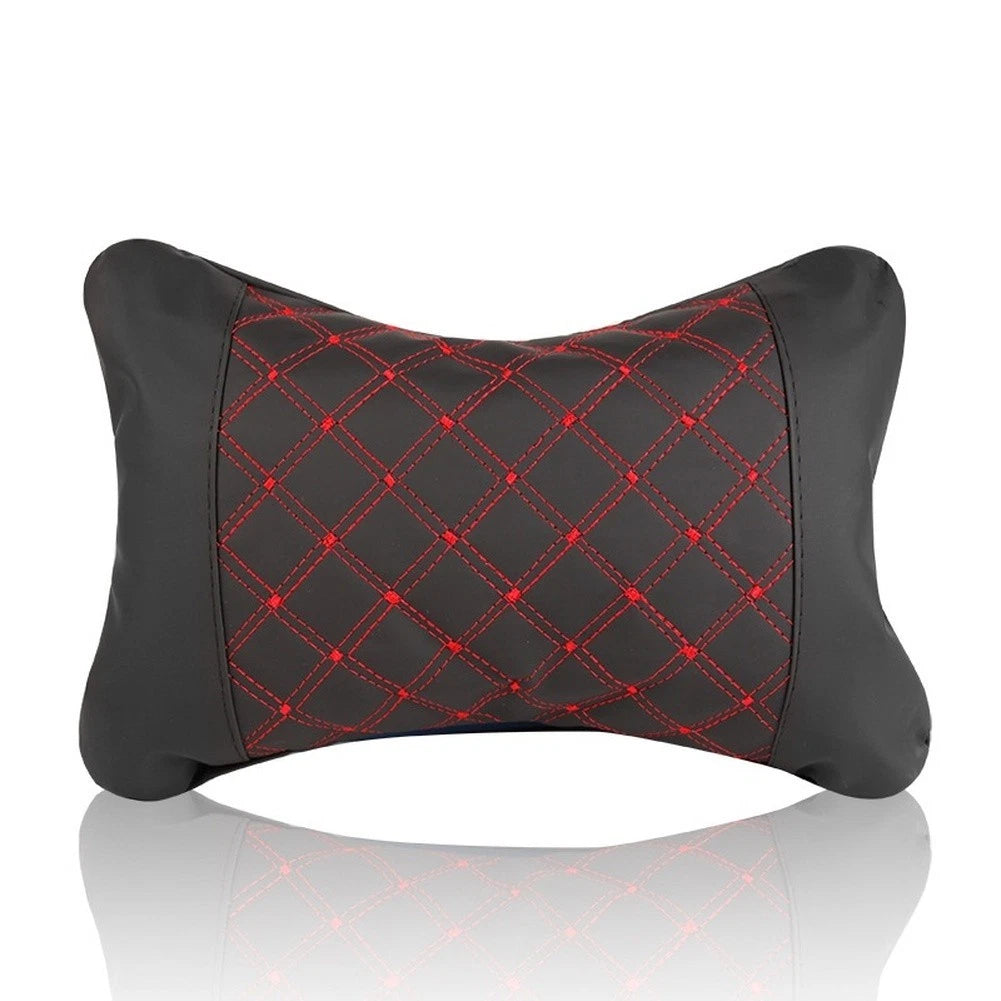 Frosted Leather Neck Pillow for Car (Ergonomic Design, PP Cotton Filling)