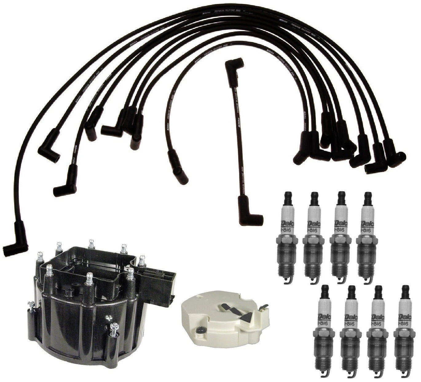 ACDelco Ignition Kit for Chevy GMC V8 5.7 (1996–2002) - Rotor, Cap, Wires, Plugs