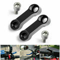 2X CNC Black 10mm Motorcycle Mirror Riser Extender for Motorbike