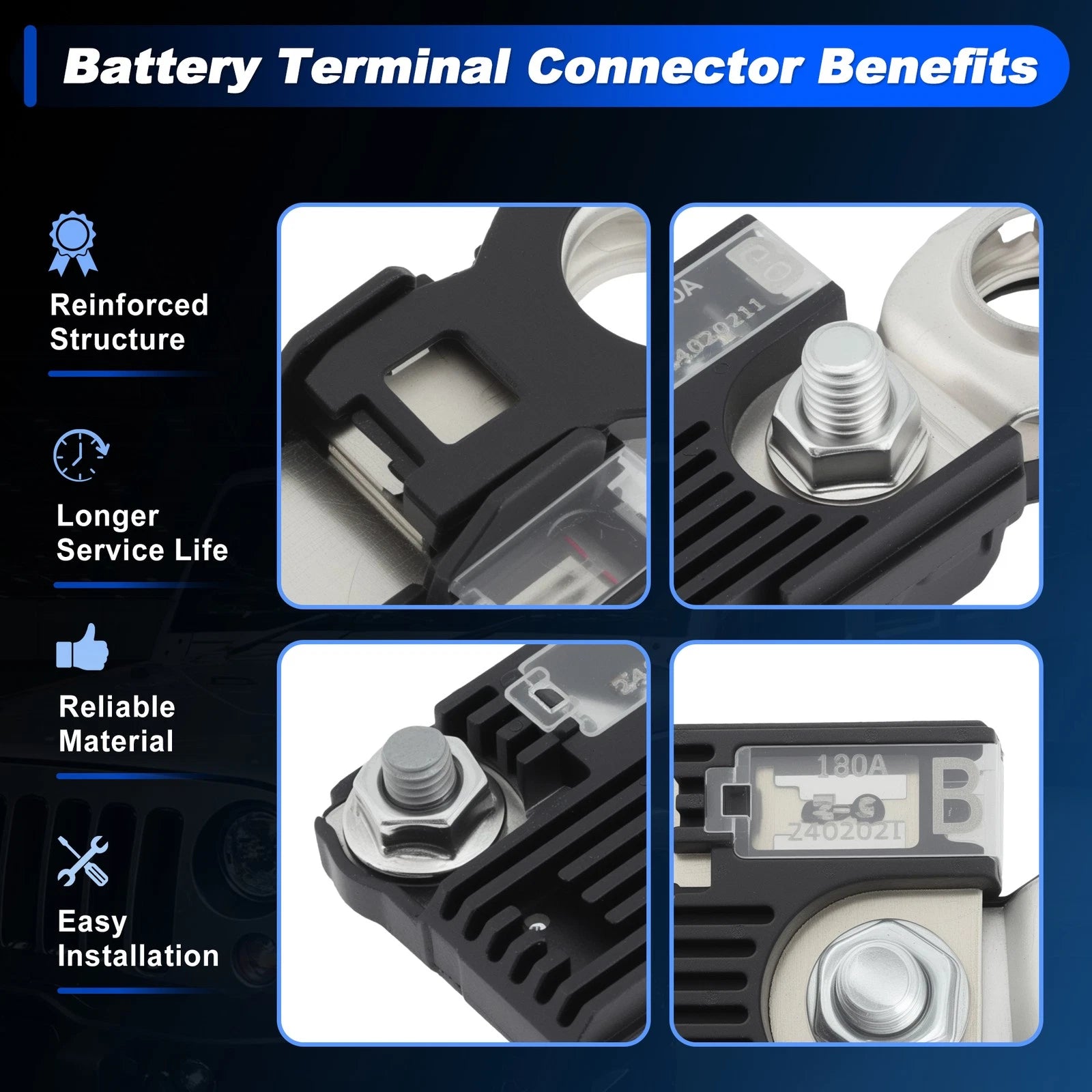 180A Battery Fuse with Positive Terminal for Hyundai Sonata Elantra Tucson (2011–2023)