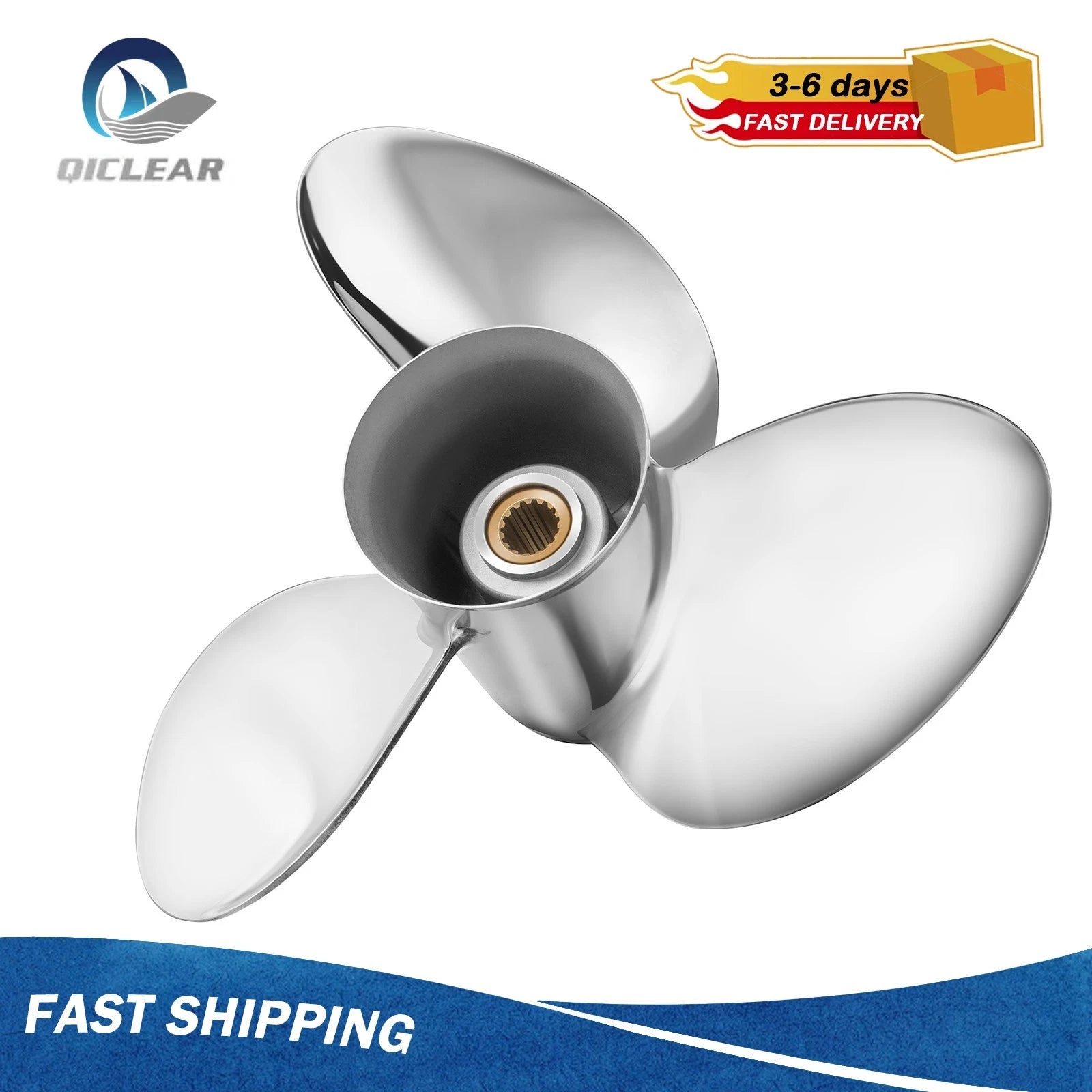 15X21 Stainless Boat Propeller for Suzuki DF 150/175/200/225/250/300 (RH)