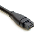 6FT Firewire 800 IEEE 1394B 9 Pin to 6 Pin Male to Male Cable - Black
