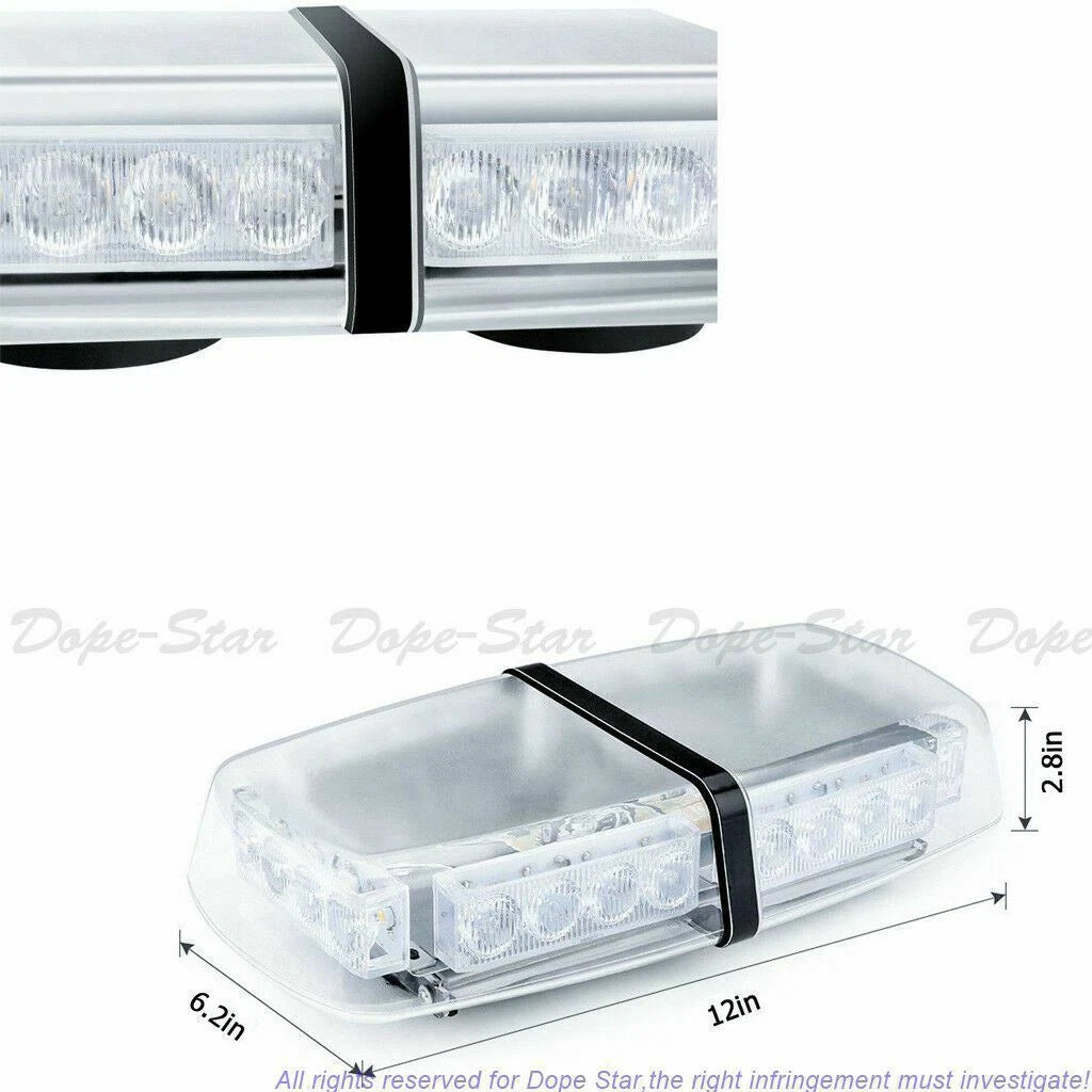 High Power Amber Yellow 24 LED Roof Strobe Beacon for 12V (-)