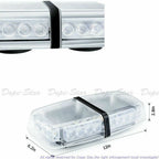 High Power Amber Yellow 24 LED Roof Strobe Beacon for 12V (-)