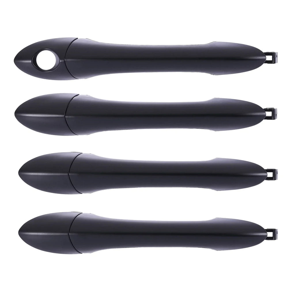 4pc Front/Rear Left & Right Outer Door Handles Blk Hyundai Sonata (2010–2014)