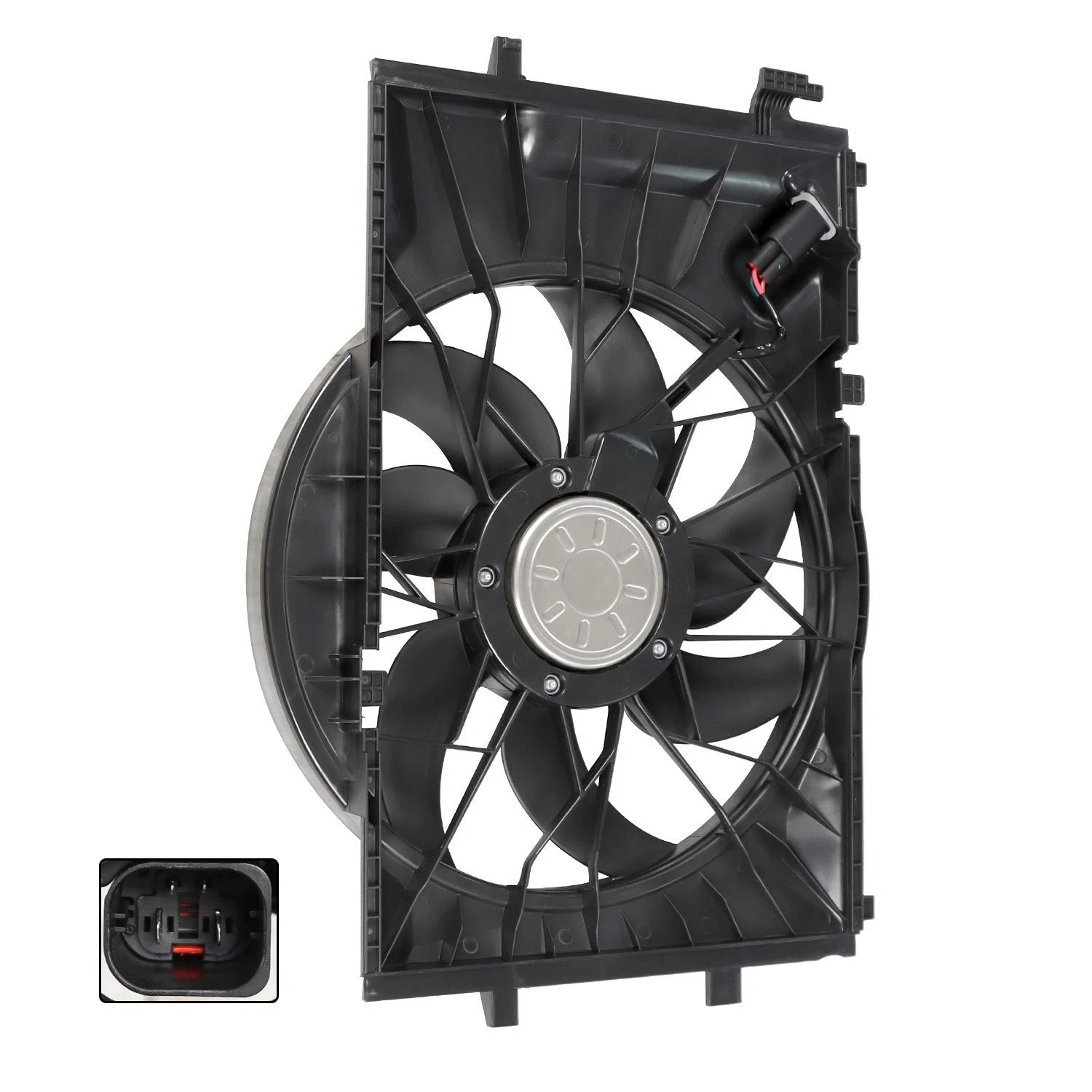600W Engine Cooling Fan Assembly for Mercedes Benz W203 W209 (2001–2007)