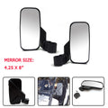 Set of 2 UTV Offroad Side View Mirrors for Large SuperWide View 1.75"