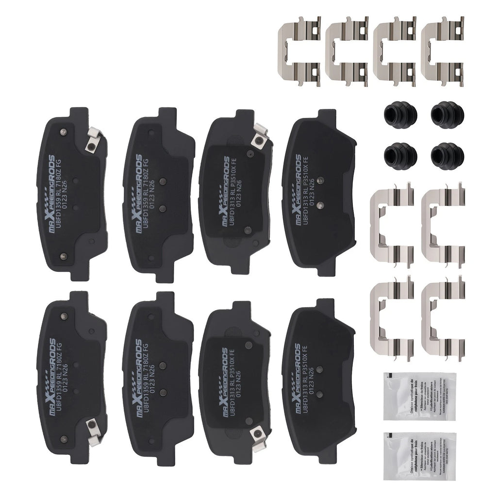 Set of 4 Front Rear Brake Pads for Hyundai Santa Fe (2010–2012) D1432 D1284