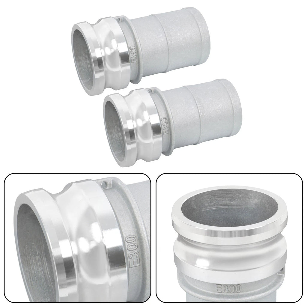 2X 3" Aluminum Camlock Type E Adapter for Universal Hose Connection