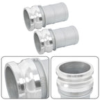 2X 3" Aluminum Camlock Type E Adapter for Universal Hose Connection