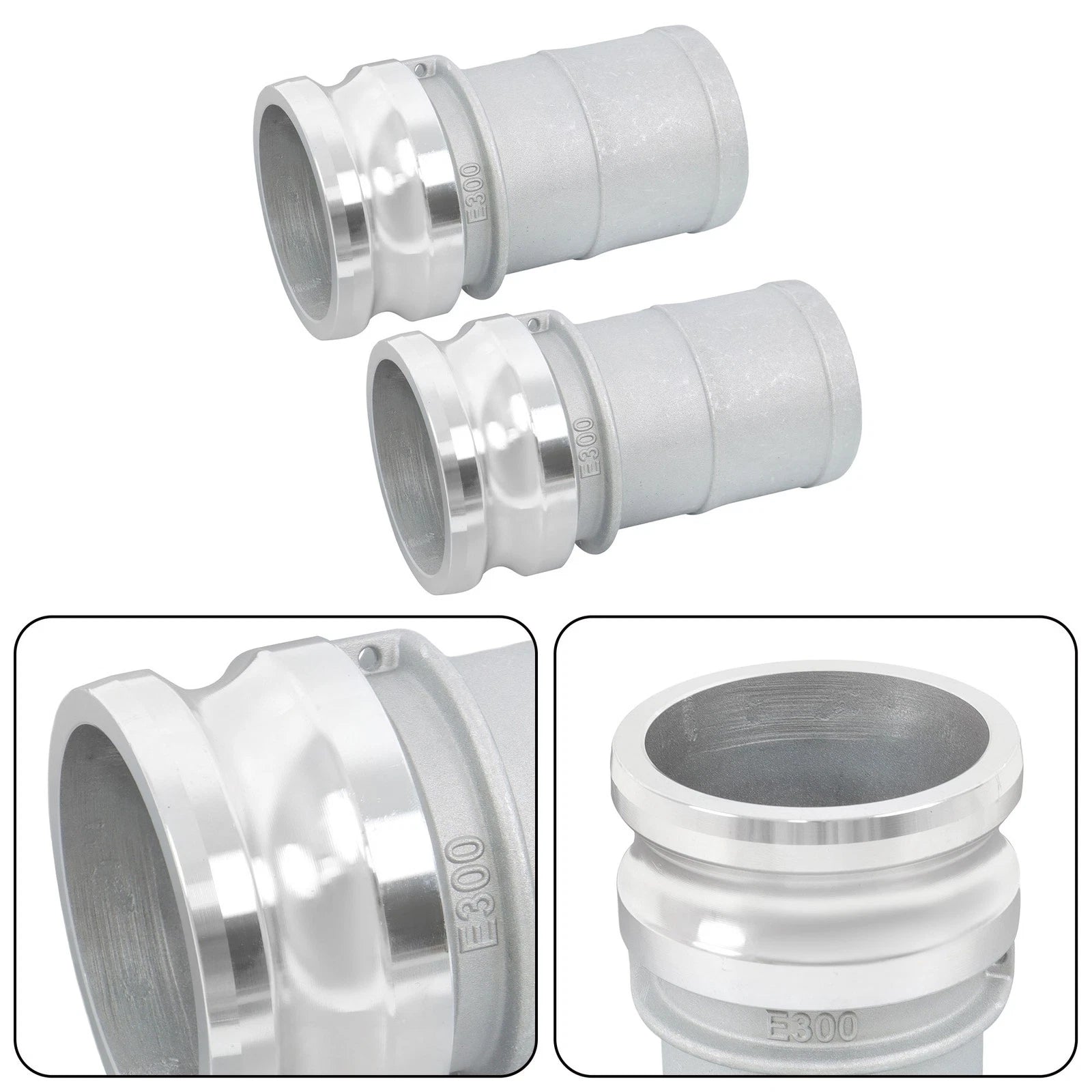 2X 3" Aluminum Camlock Type E Adapter for Universal Hose Connection