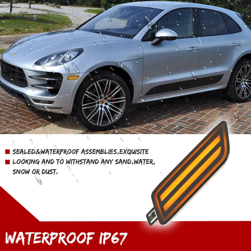Front Bumper Amber LED Side Marker Light for Porsche Macan (2014–2024)