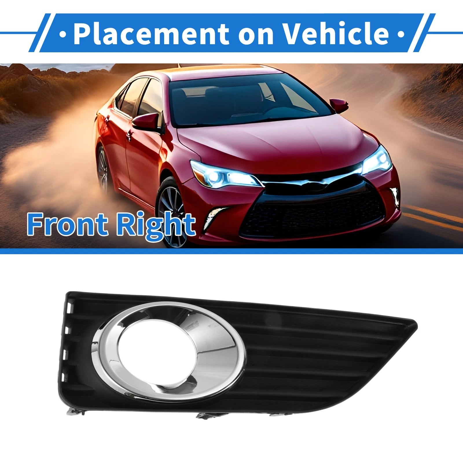 Front Right Fog Light Grill No. 5203006260 for Toyota Camry (2012–2014)