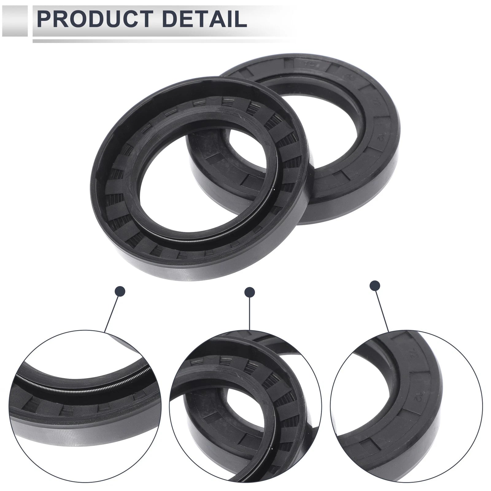 Set of 5 Oil Seal Rotary Shaft Seal NBR Rubber 45x72x12mm