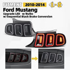 LED Tail Lights for Ford Mustang (2010–2014) w/Sequential Black Brake Pair