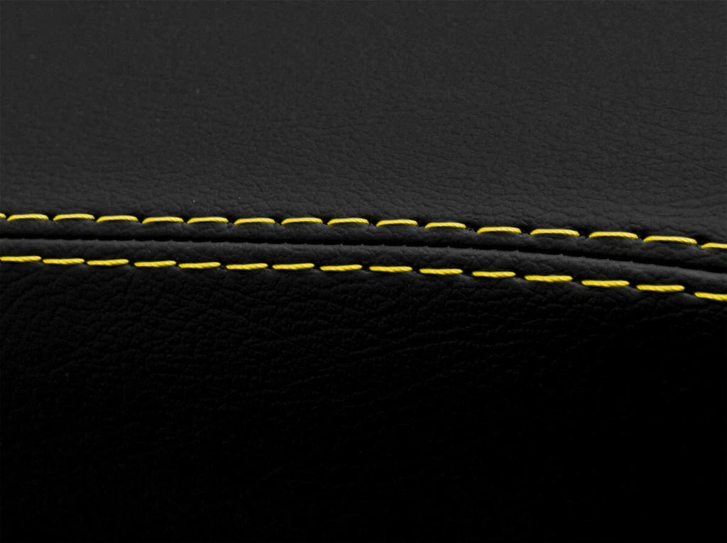 Leather Console Lid Armrest Cover for Hummer H2 (2003–2007) Yellow Stitch