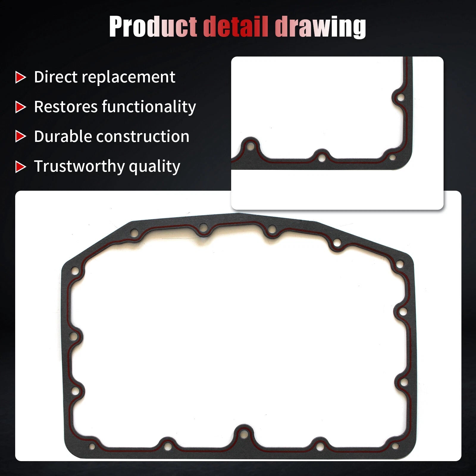 Engine Oil Pan Gasket for Ford F-250 F-350 Super Duty (2011–2016)