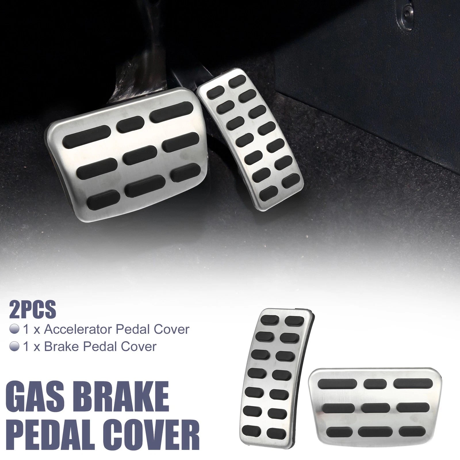 2X Accelerator Pedal & Brake Pedal Cover Set for Hyundai 