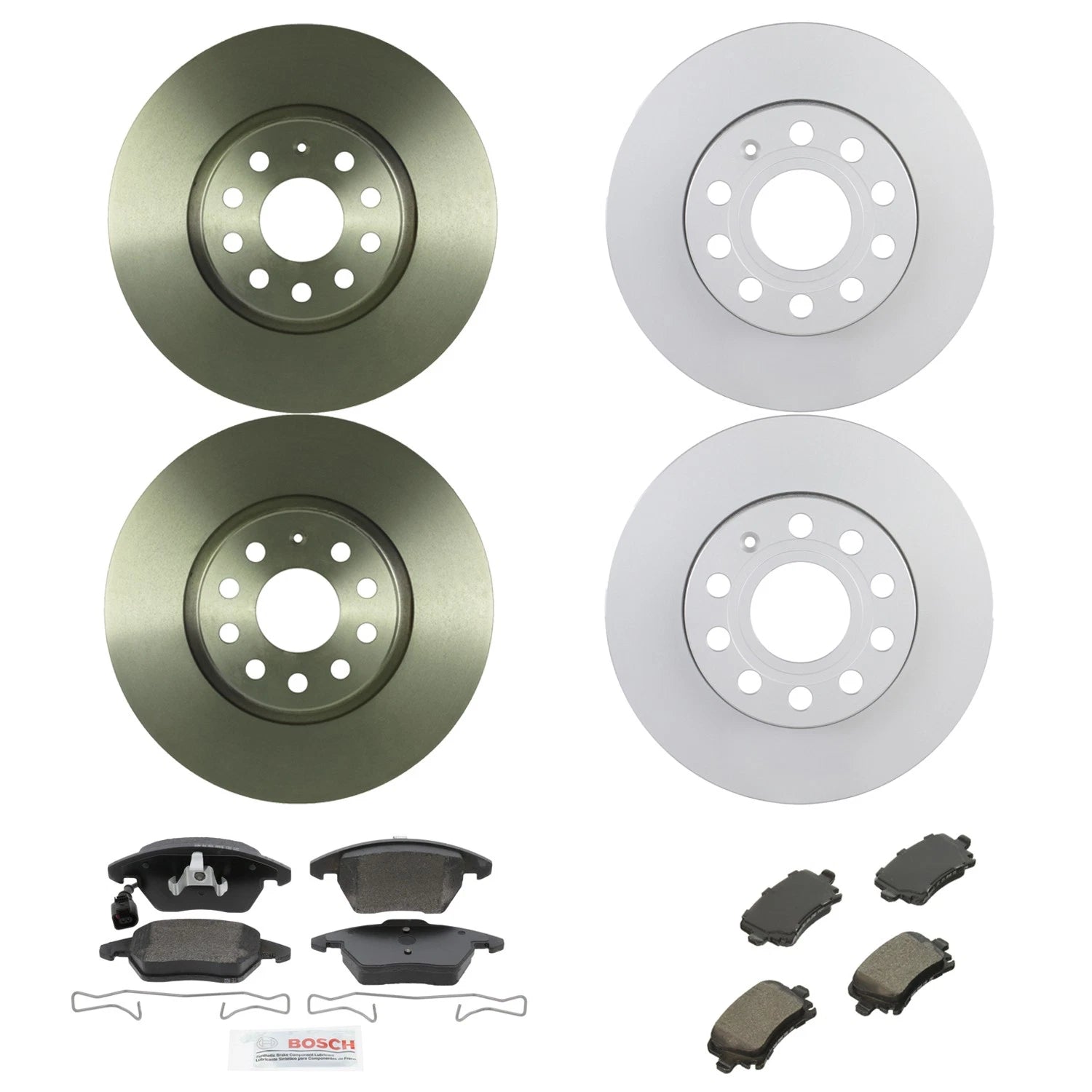 Set of 4 Bosch Quietcast Disc Brake Pads & Rotors for Jetta