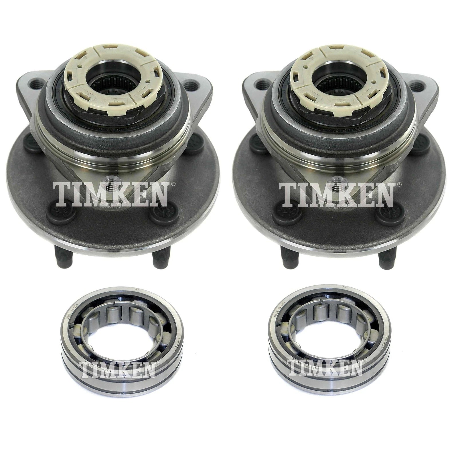 Set of 4 Wheel Bearings & Hubs Kit for Ford Ranger 4WD (2019–2023)
