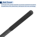 Set of 10 Engine Cylinder Head Bolts for Toyota Corolla 1.8L L4 (2009–2020) No. ES 72434