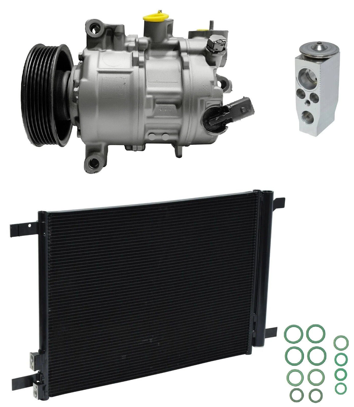 AC Compressor Kit With Condenser for Volkswagen Golf R 2.0L (2016–2016)
