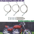 Braided Steel Front Brake Line Kit for Honda GL 1000 Goldwing (1975–1978)
