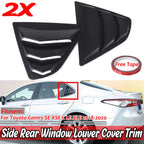 Matte Black Window Louver Sun Shade Cover for Toyota Camry (2018–2024)