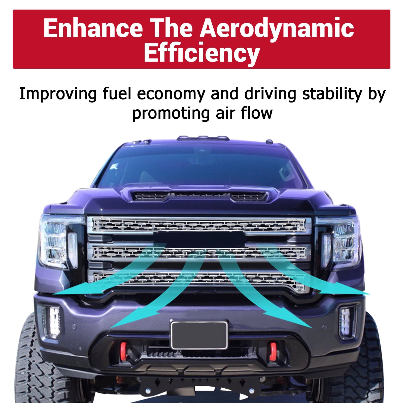 Chrome Grille Overlay Inserts for GMC Sierra 2500 3500 HD (2020–2023)