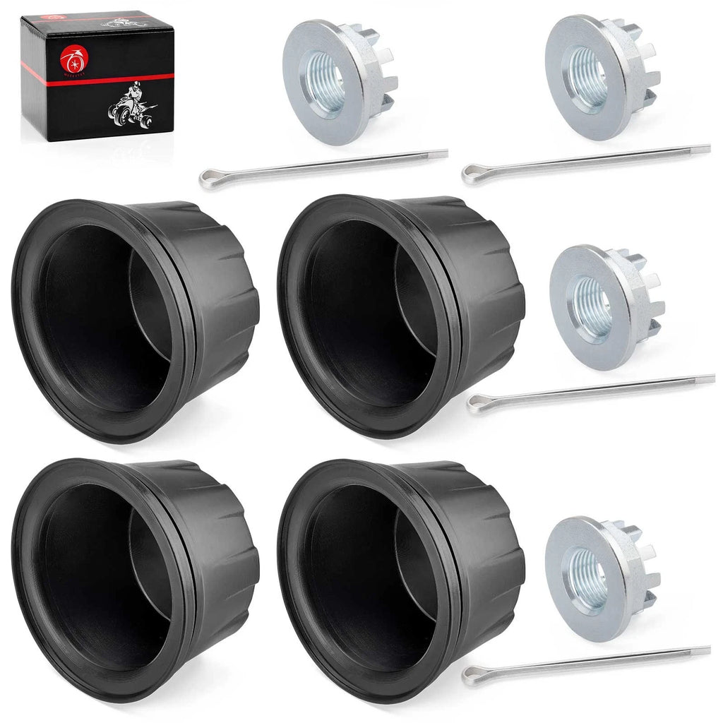 Set of 4 Wheel Center Caps w/ Nut Pin Kit for Honda Fourtrax TRX200 TRX300 (1990–2000)