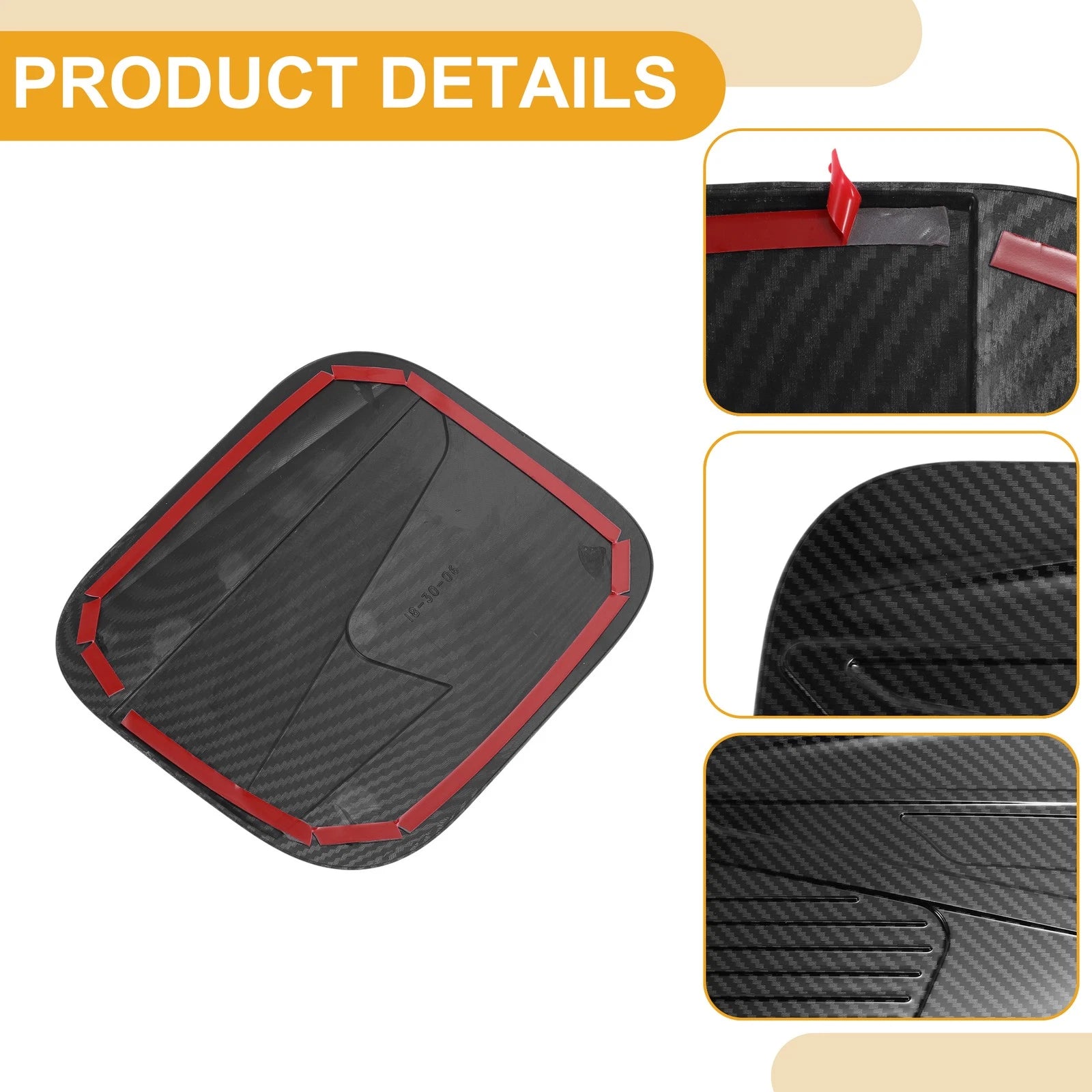 Fuel Tank Door Cap for Nissan Altima (2019–2025) Carbon Fiber Black