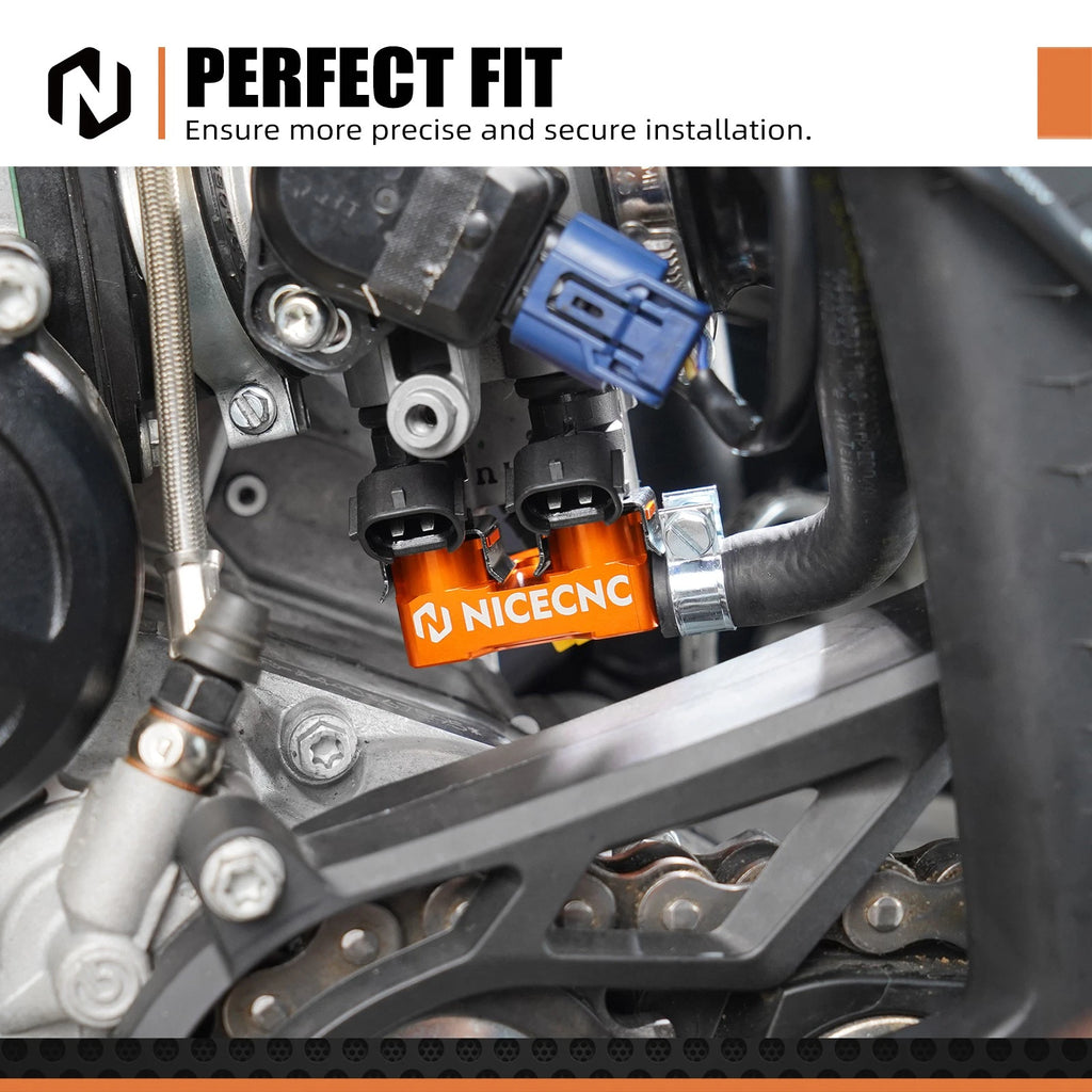 High Flow Fuel Rail TBI Fitting for KTM 125 250 300 SX/XC (2023–2025)