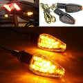 LED Turn Signals for Honda Motorcycle (Black Bullet, Amber)