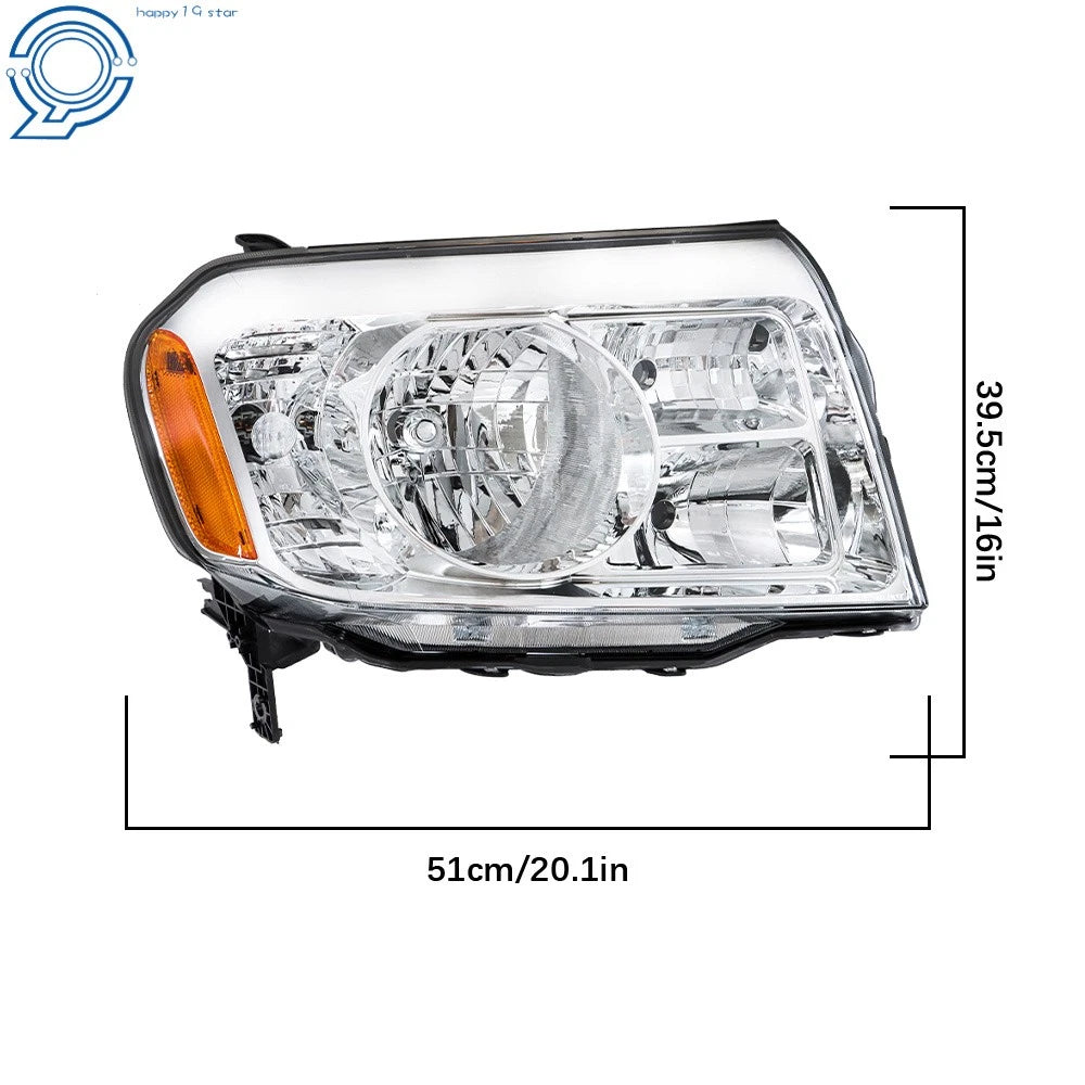 Chrome Halogen Headlight Assembly for Honda Pilot (2009-2011)