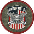United States Armed Forces Round Aluminum Sign #2626