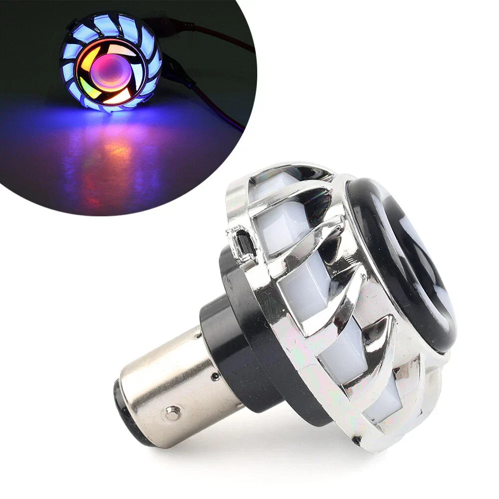 LED Headlight Motorcycle Angel Eye Strobe Tail Brake Rear Lights 12V