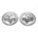 Set of 2 Powerstop Brake Discs for Audi A4 Quattro