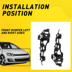 Set of 2 Front Bumper Mounting Brackets for Volkswagen Golf GTI (2015–2017)