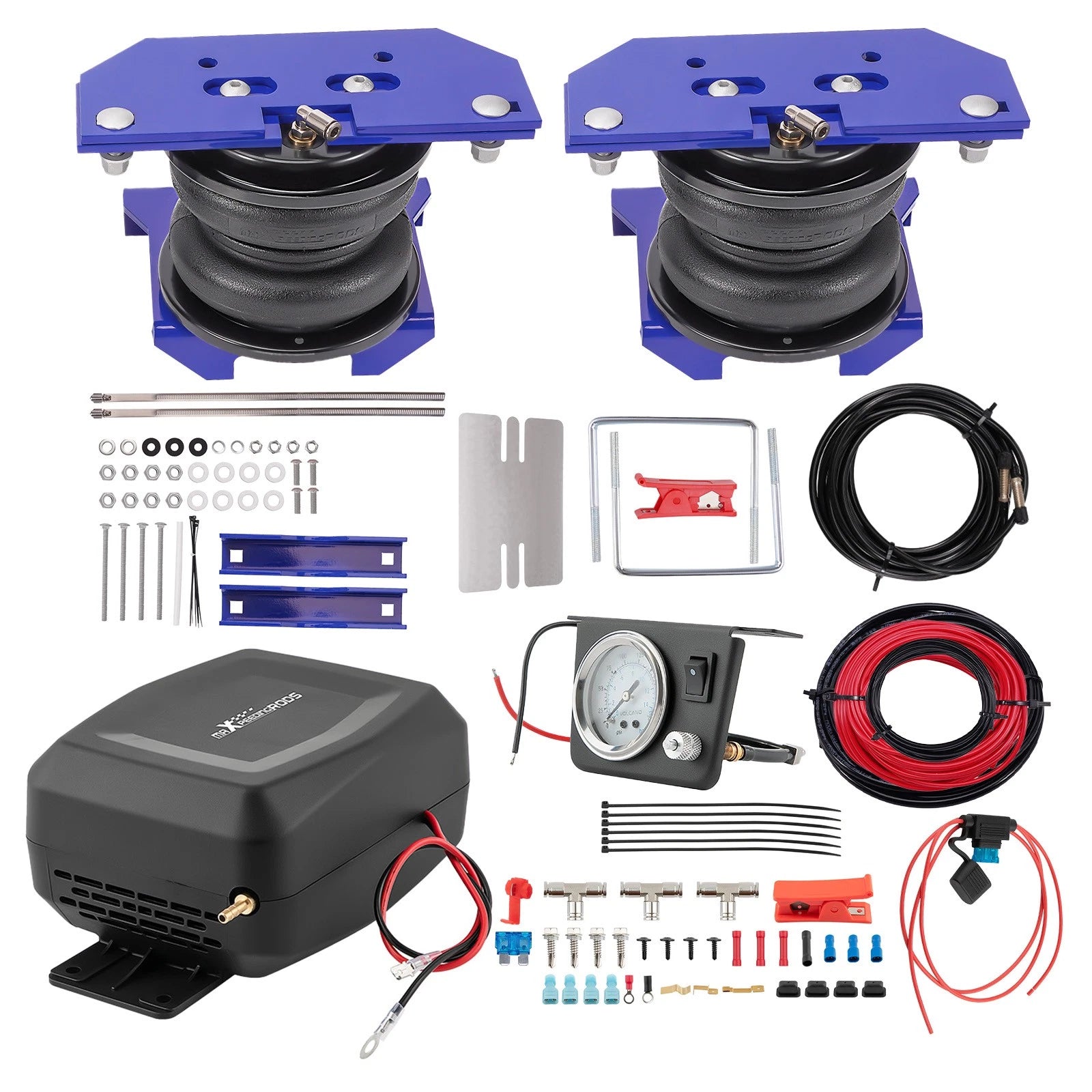 Air Suspension Helper Spring + Compressor Kit for Ram 3500 RWD (2011–2018)