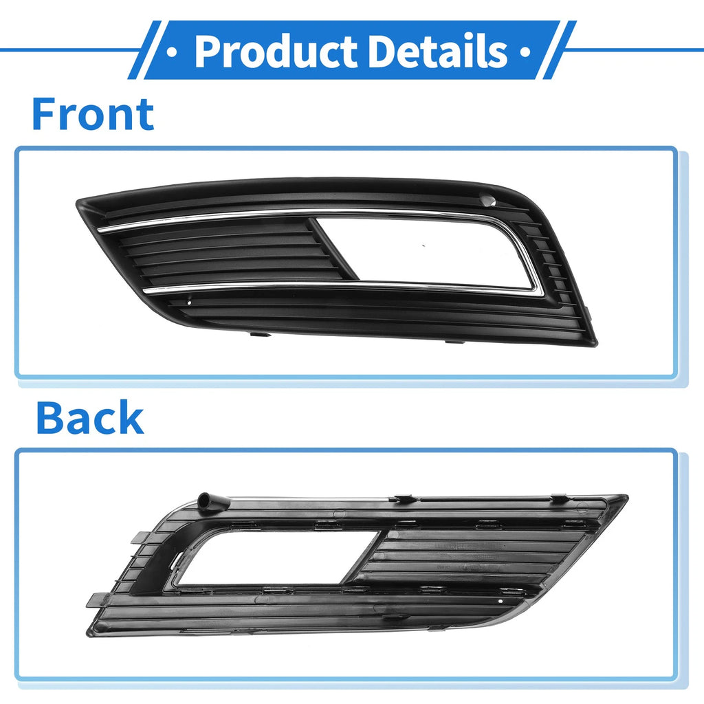 1pc Front Left Fog Light Grill for Audi A4 S4 (2013–2015) No. 8KD807681B ABS