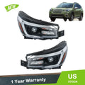 2X Headlights w/AFS for Subaru Forester (2019–2021) LED Black Clear