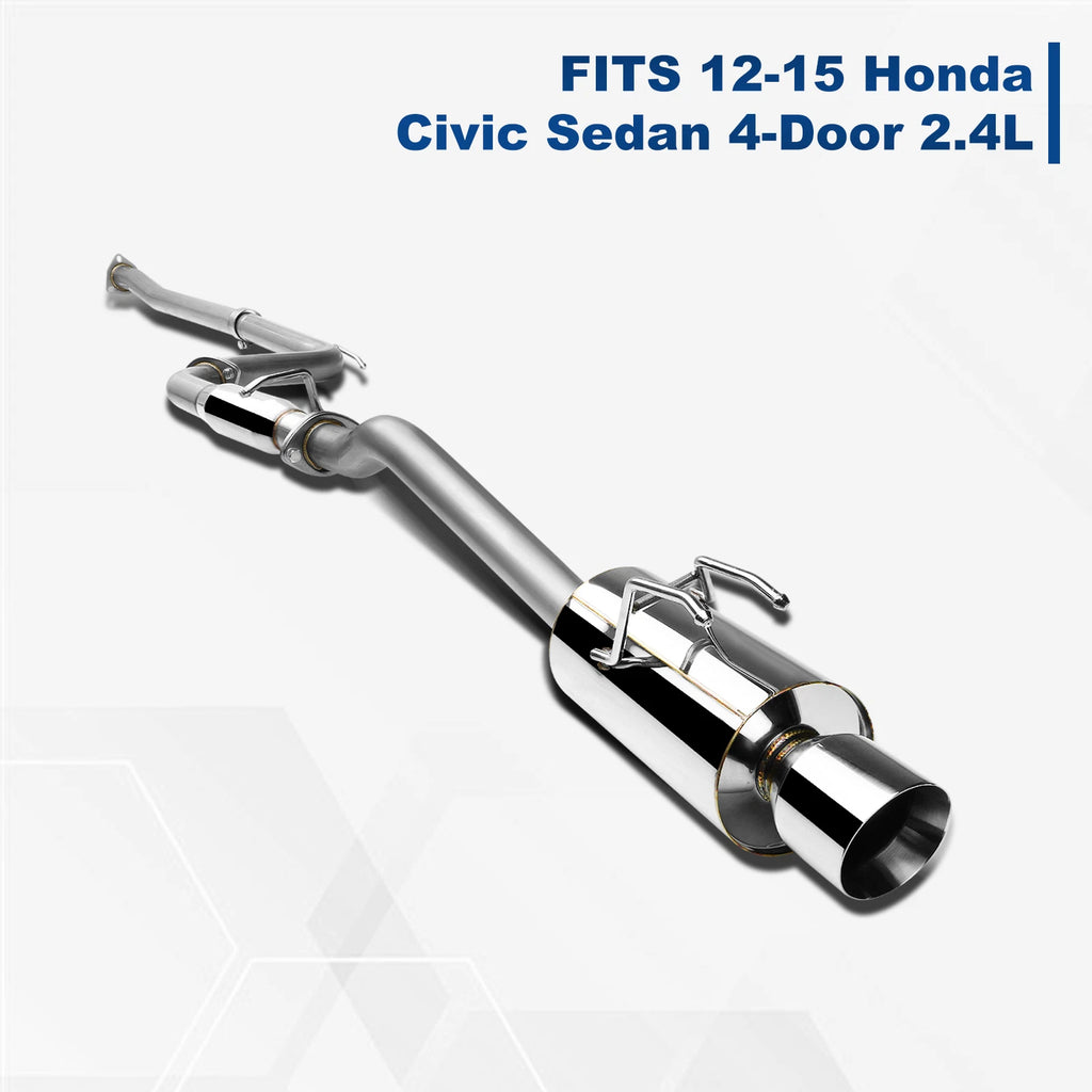 Catback Exhaust System for Honda Civic Si 4DR FB (2012–2015) K24 4" Tip