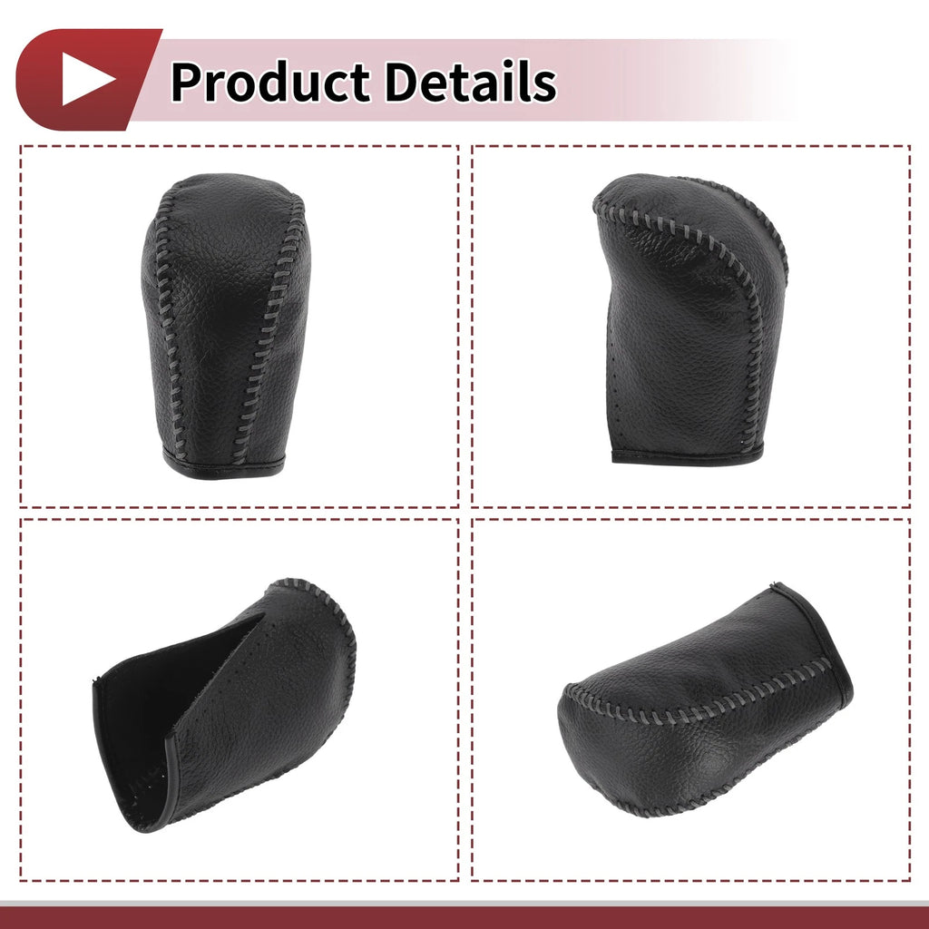 1Pc Gear Shift Knob Cover for Subaru Forester (2006–2012) Gray Faux Leather