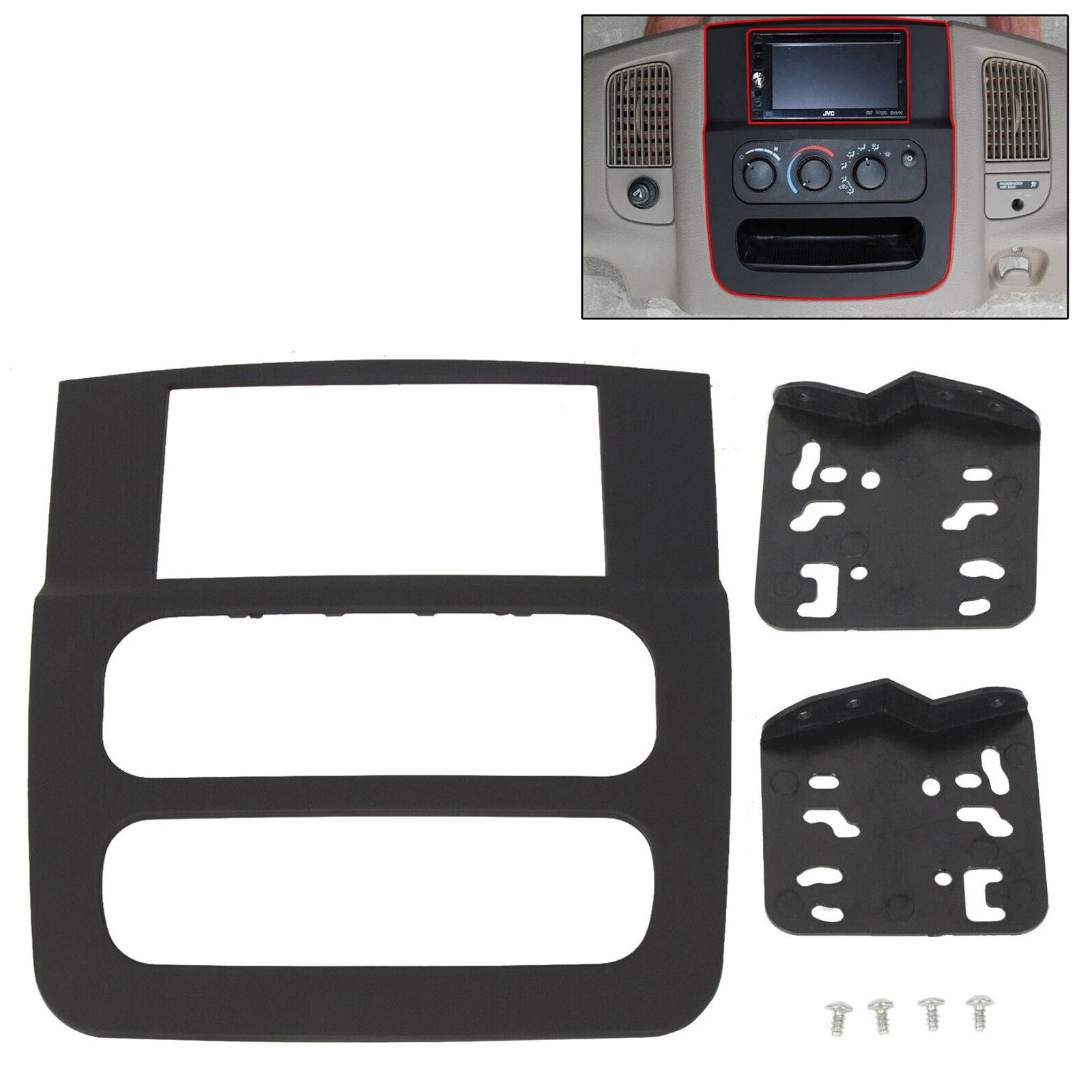 Double Din Stereo Dash Kit for Dodge Ram 1500 2500 3500 (2002–2005)