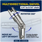 316 Stainless Steel Boat Anchor Swivel for 1/4" to 5/16" Chain