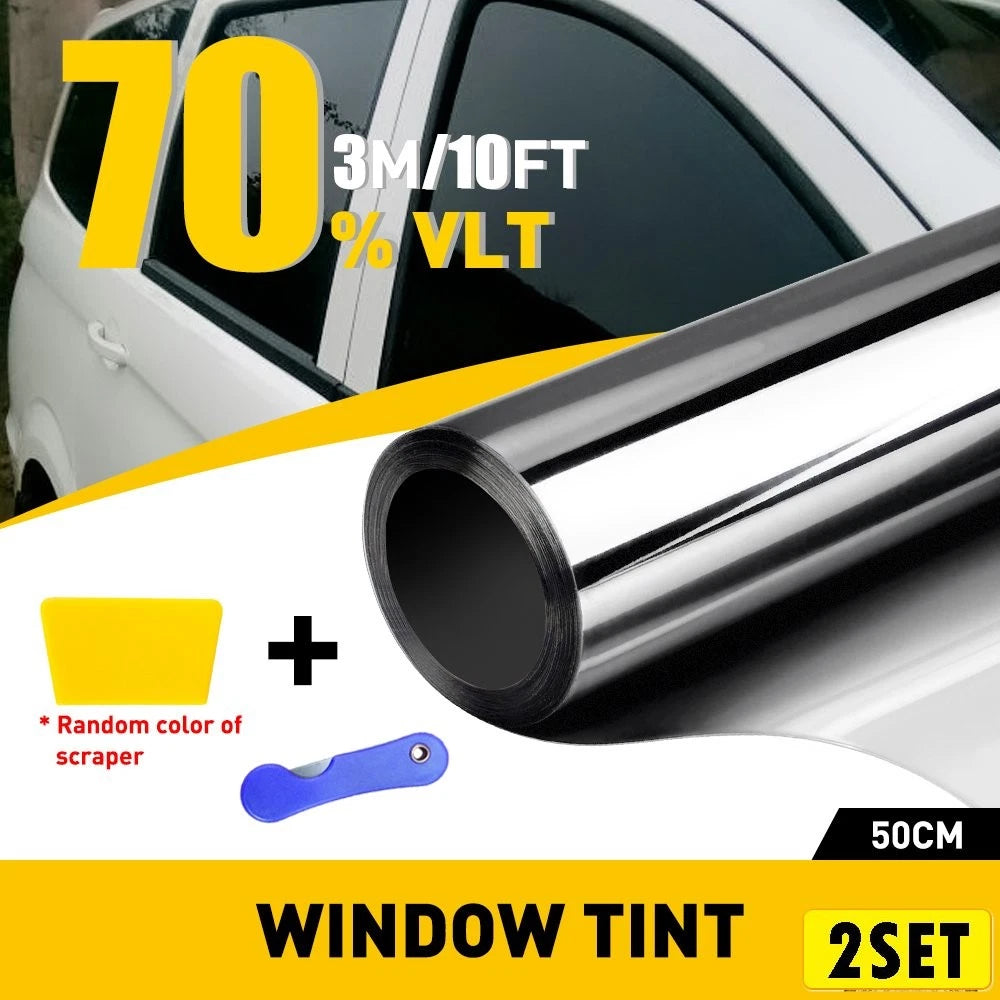 Set of 2 10FT Uncut Window Tint Film VLT 0.7 for Car/Home Glass