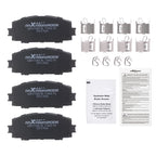 Front Ceramic Brake Pads Kit for Toyota Prius (2010–2022), Yaris (2007–2018), Corolla (2020)