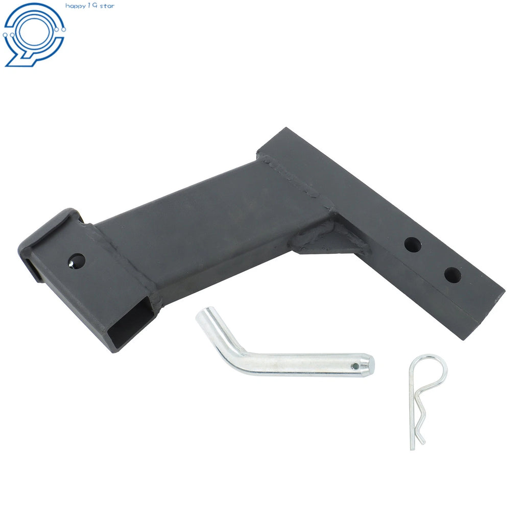 2 Inch Black Receiver Hitch Adapter for Trucks (10 Inch Rise Drop)